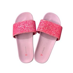 Crewcuts Pink Glitter Sparkle Slides